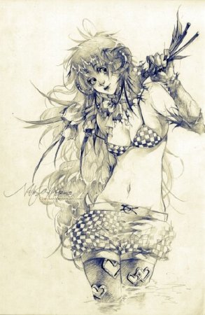 Арты персонажей ручкой