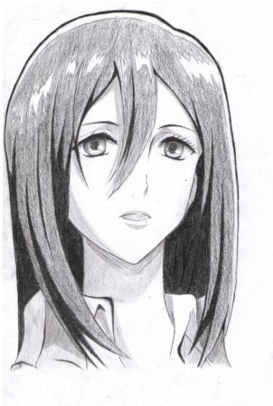 Атака титанов Микаса для срисовки