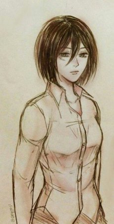 Микаса Аккерман скетч