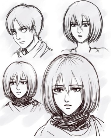 Микаса Аккерман скетч