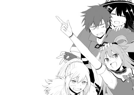 Коносуба черно белая