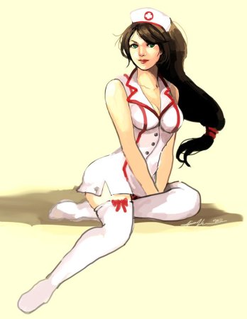 Раскраска медсестра аниме