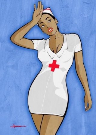 Медсестра рисованная