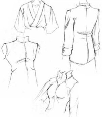 Рисовка одежды карандашом