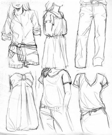Скетчи одежды