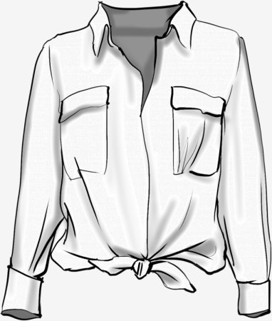 Эскиз рубашки женской