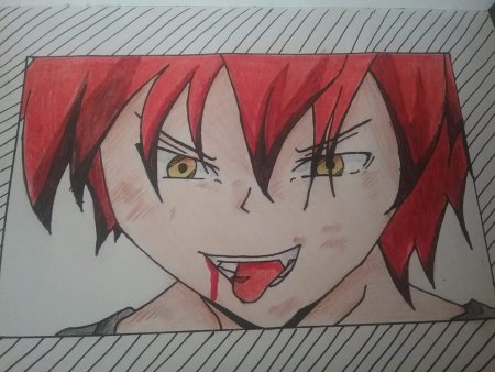 Карма Акабане карандашом