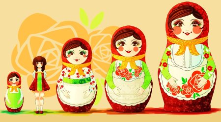 Матрешка в стиле аниме