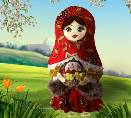 Красивые Матрёшки на природе