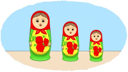 Матрешка большая и маленькая