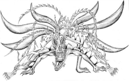 Раскраски Наруто девятихвостый