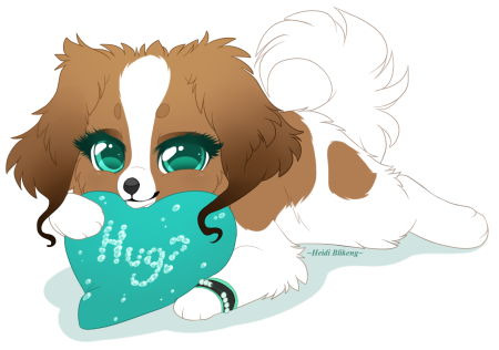 Аниме щенок милый