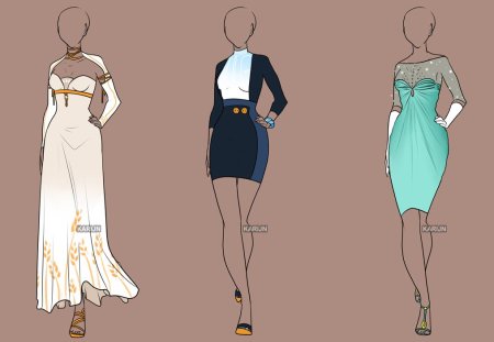 Дизайнерские платья эскизы