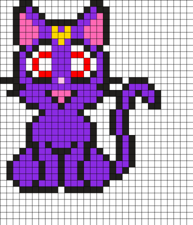 Рисование по клеточкам аниме