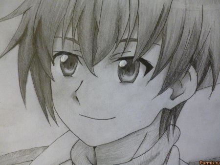 Убийца акаме Тацуми карандашом