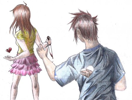 Девушка разбила сердце парню