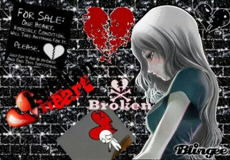 Сердце разбито девушка аниме