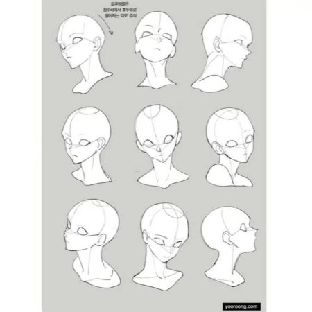 Референсы Наклонённая голова аниме