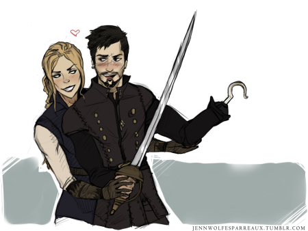 Капитан крюк и Эмма Свон арт