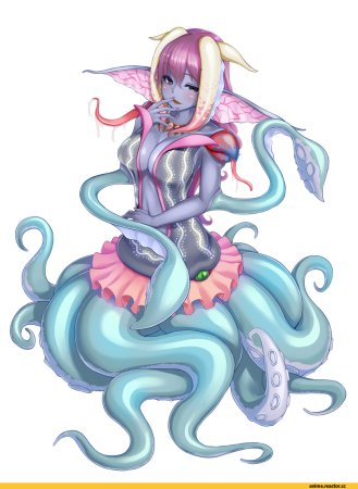 Monster girl аниме Кракен
