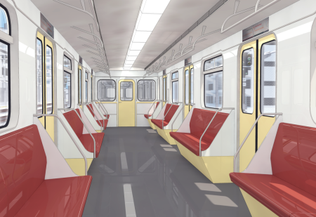 Пустой вагон метро
