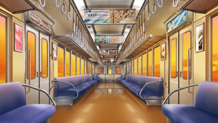 Аниме метро внутри