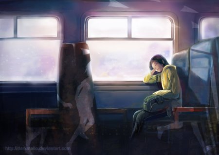 Поезд купе арт