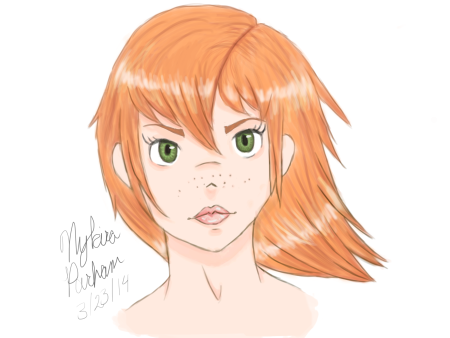 Аниме девушка с веснушками