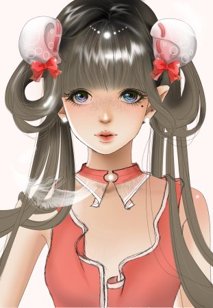 Аниме девушка с веснушками