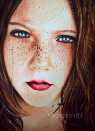 Веснушки на лице арт