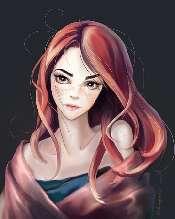 Аниме рыжая в веснушках