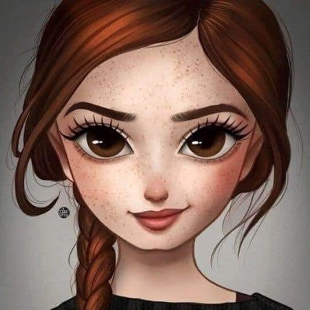 Девочка с веснушками мультяшная