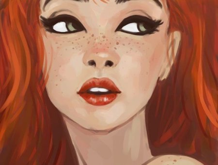 Рыжие с веснушками иллюстрации