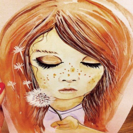 Девочка с веснушками мультяшная