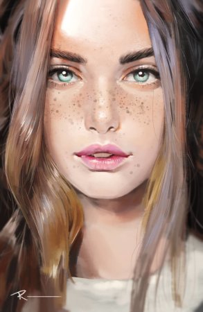 Девушка арт реалистичный
