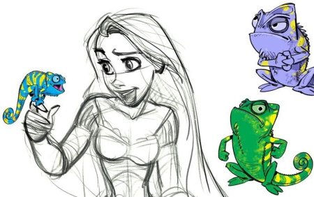 Рапунцель персонажи хамелеон