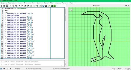 Рисунки в программе кумир чертежник