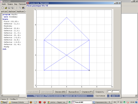 Домик в программе Паскаль АБС