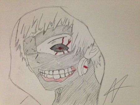 Канеки срисовка с маской