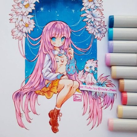 Аниме фломастерами