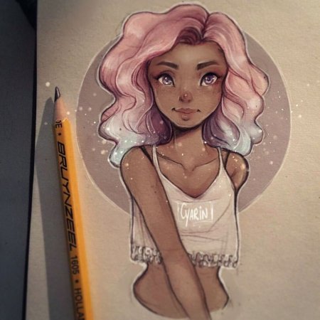 Рисунки девушки в своём стиле