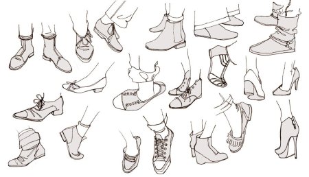 Обувь референсы для рисования