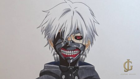 Токийский гуль рисовка