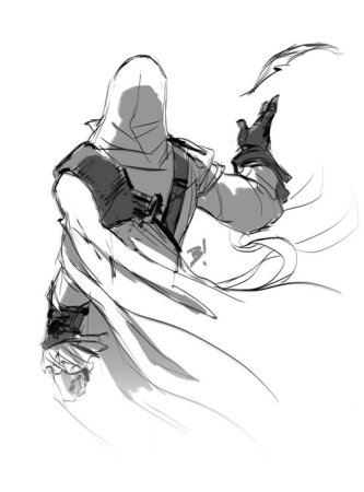 Эцио ассасин скетч