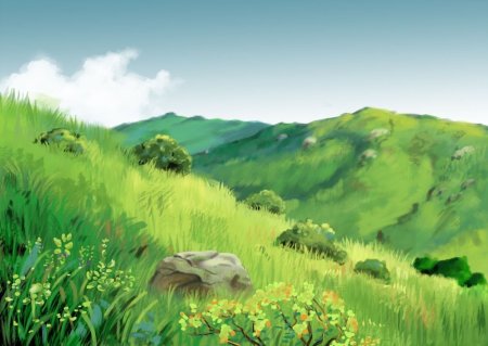 Природа в мультяшном стиле