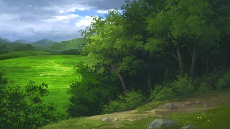 Лес мультяшный