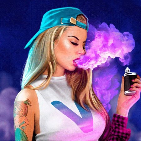 Девушка с ВЕЙПОМ