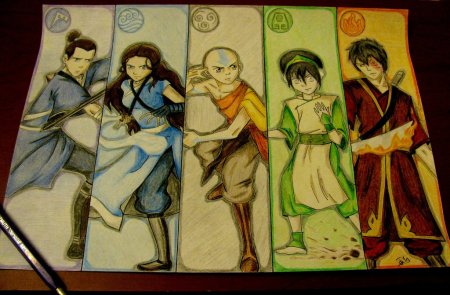 Аватар Легенда об Аанге для срисовки