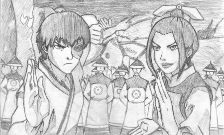 Раскраски аанг Зуко и аанг