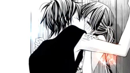 Аниме любовь черно белое